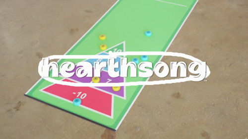 Hearthsong Shuffle Zone Shuffleboard Family Game With Oxford Mat